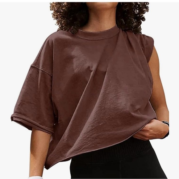 Oversized Workout Shirts for Women Short Sleeve Small - Picture 5 of 5